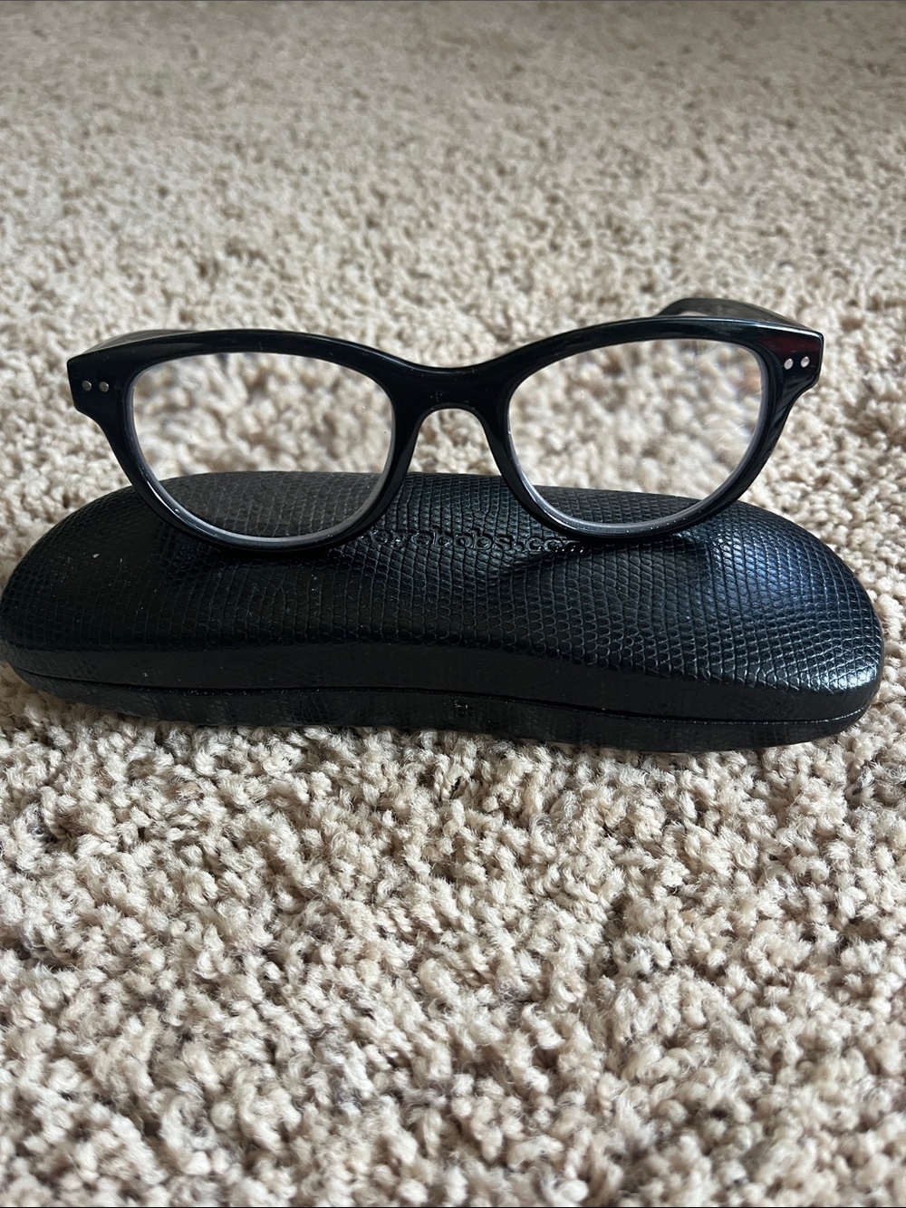 Eyebobs Classic Black Eye Glasses with Matching Black Case